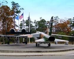 Warbird Park in Myrtle Beach, an open-air museum featuring retired military jets and tributes to the former Air Force Base